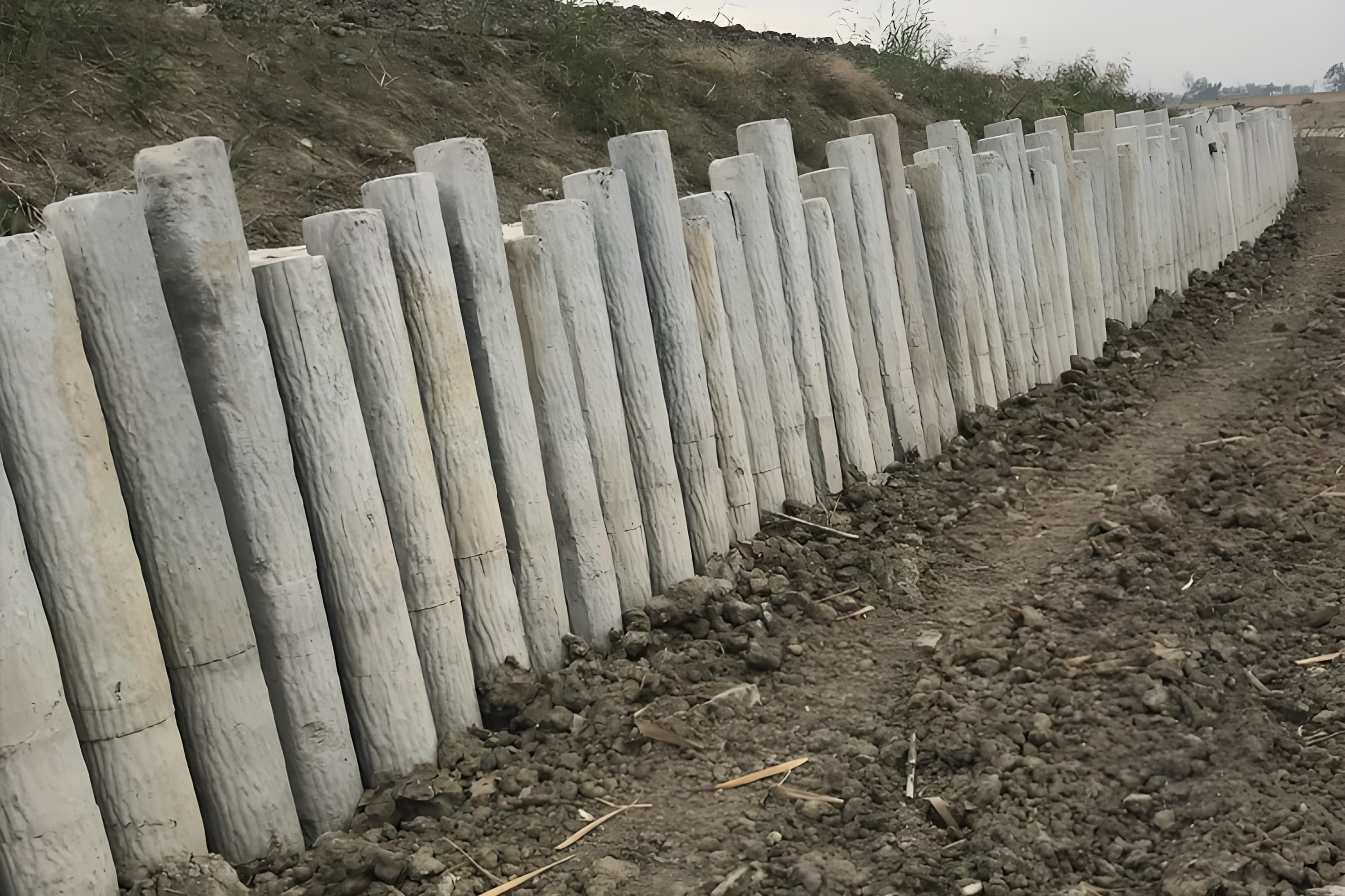 云南水泥樁施工專業(yè)施工隊-挖機打仿木樁怎么打？